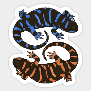 Lizards Blue-Orange Sticker